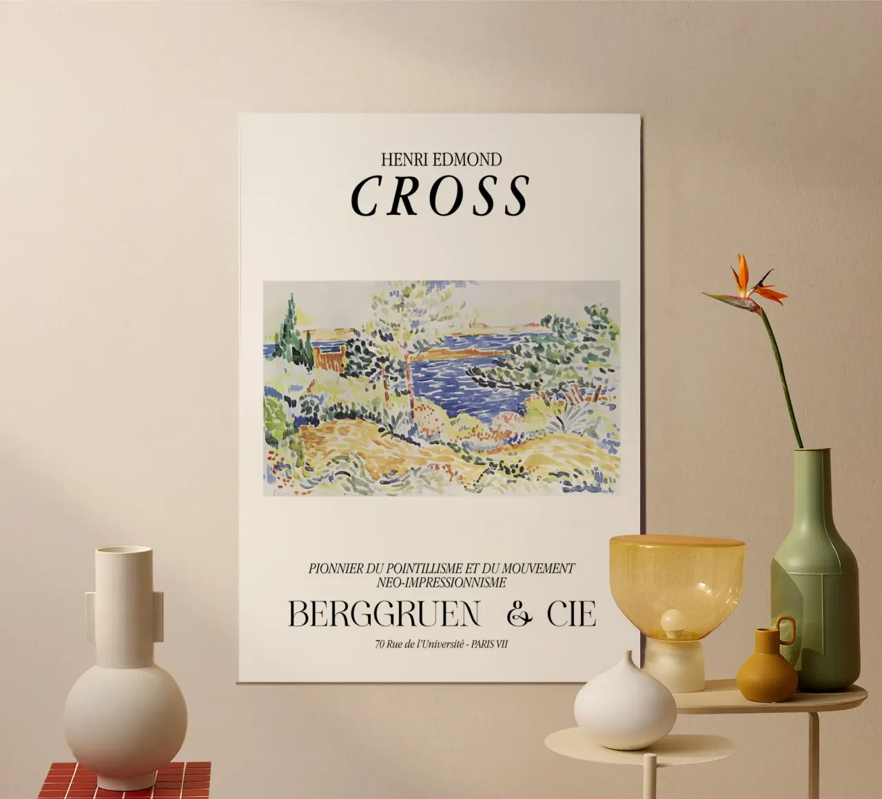 Henri-Edmond Cross Pointillist Kustlandschap Print hahnemühle van NorwesClub
