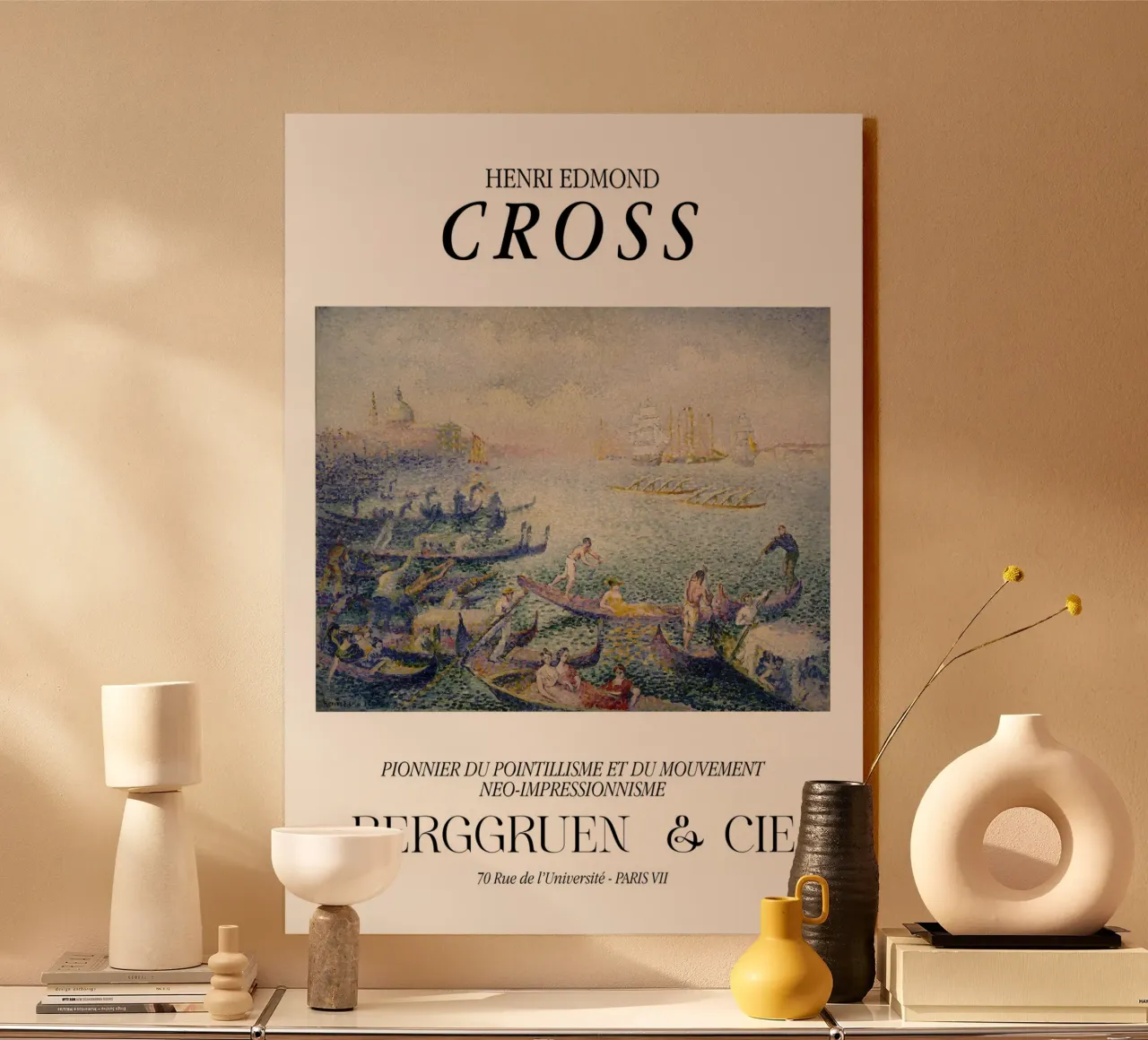 Henri-Edmond Cross Pointillist Regatta in Venice acrylic glass by NorwesClub
