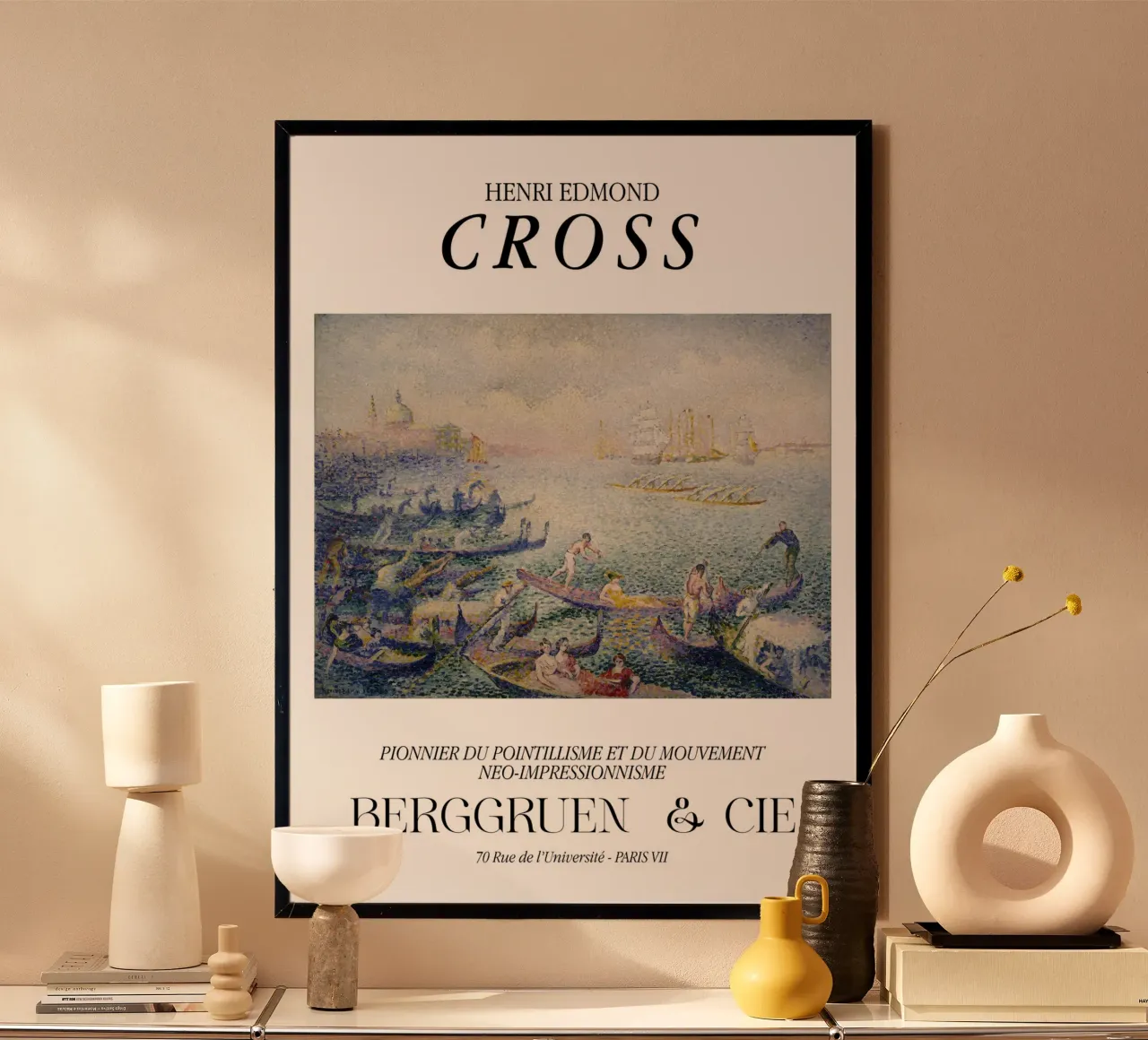 Henri-Edmond Cross Pointillist Regatta in Venice hahnemühle by NorwesClub