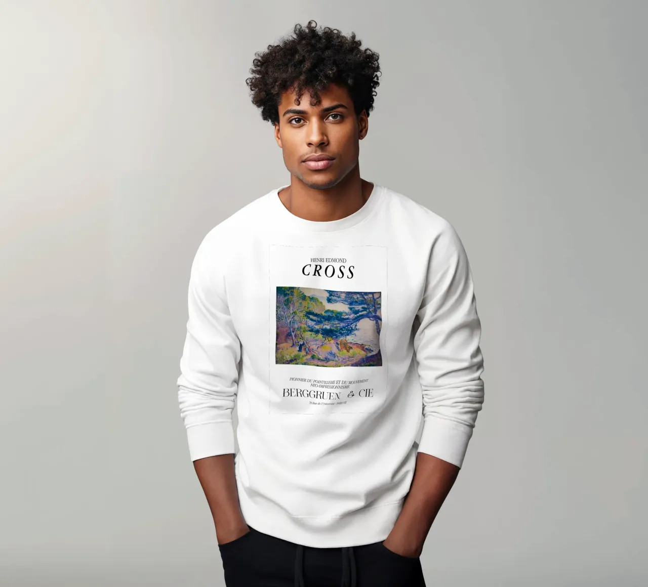 Henri-Edmond Cross Pointillist Kustlandschap Print sweatshirt van NorwesClub
