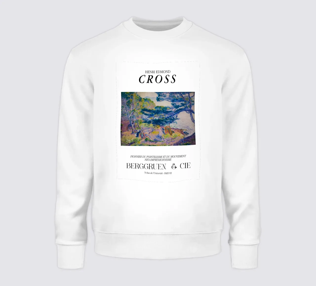 Henri-Edmond Cross Pointillist Kustlandschap Print sweatshirt van NorwesClub