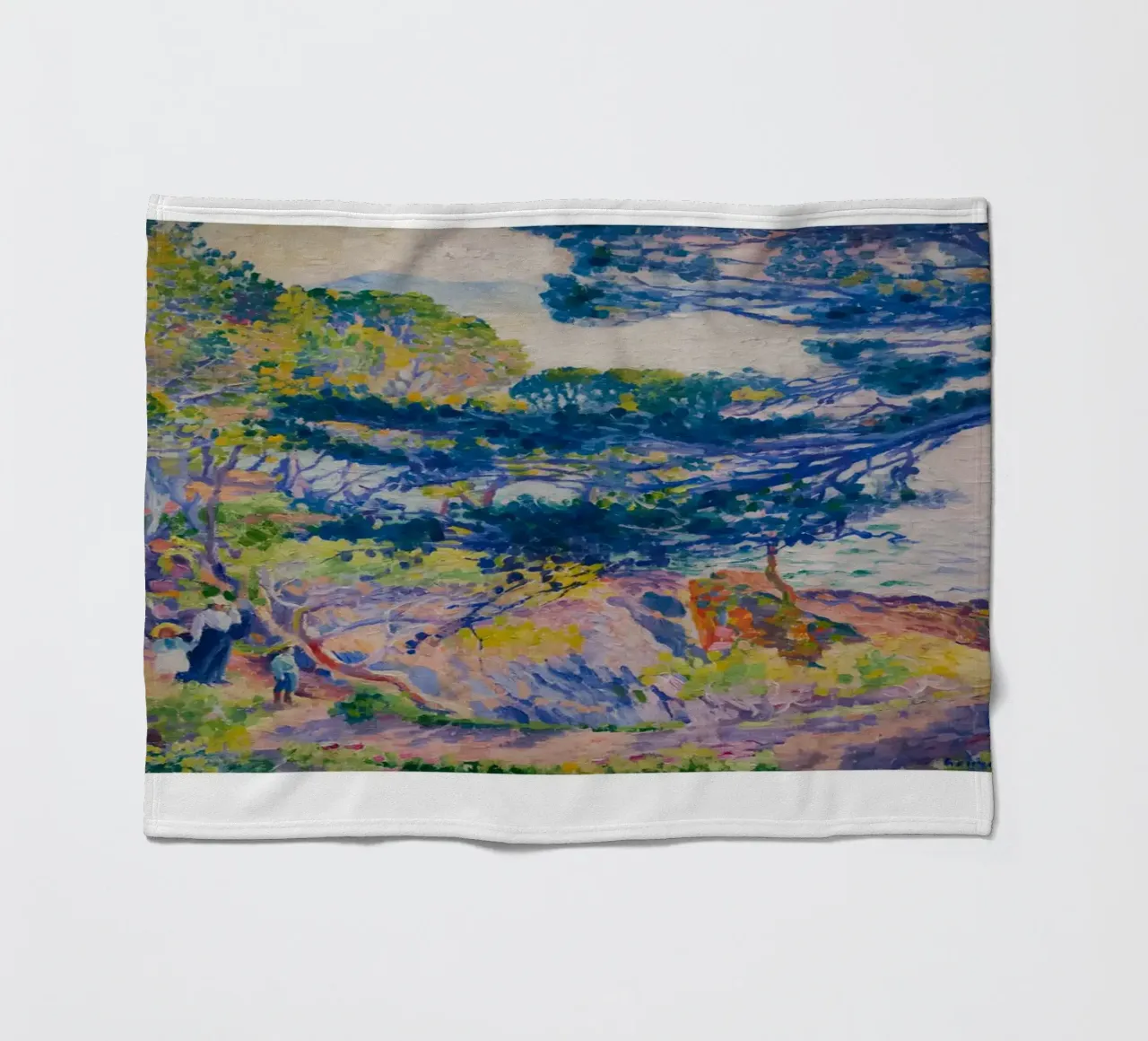 Henri-Edmond Cross Pointillist Kustlandschap Print fleecedeken van NorwesClub