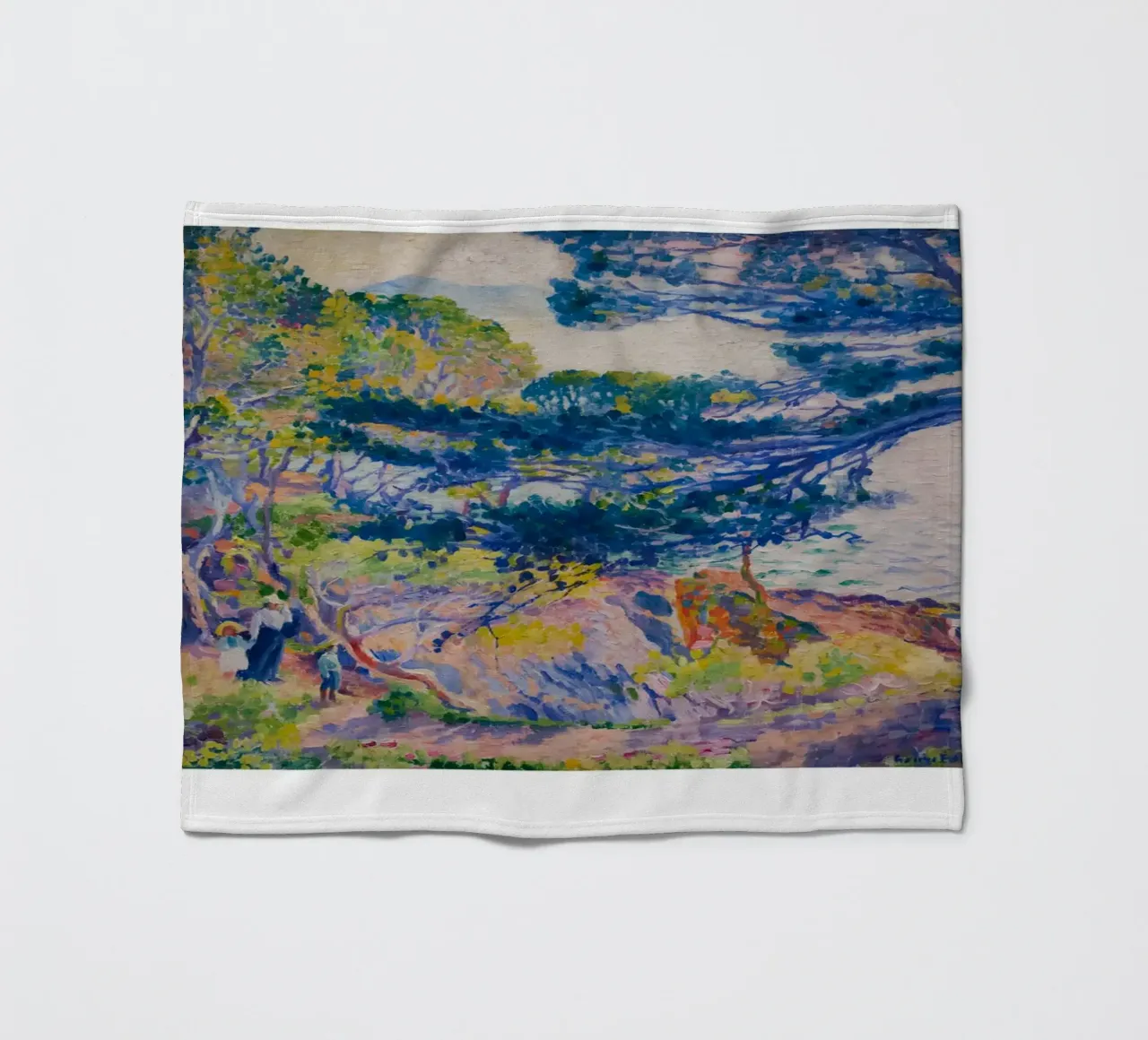 Henri-Edmond Cross Pointillist Kustlandschap Print fleecedeken van NorwesClub