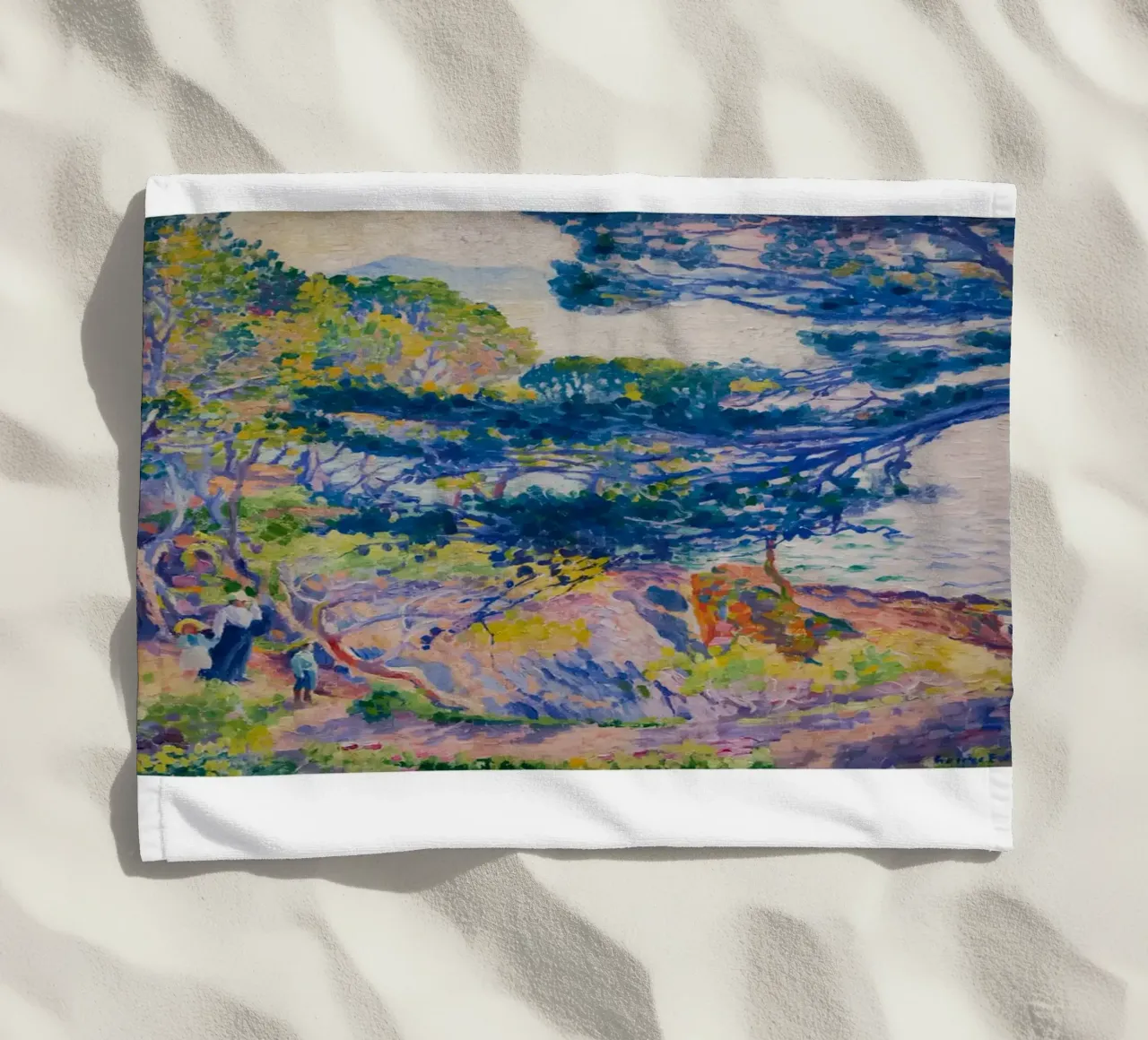 Henri-Edmond Cross Pointillist Kustlandschap Print strandhanddoek van NorwesClub