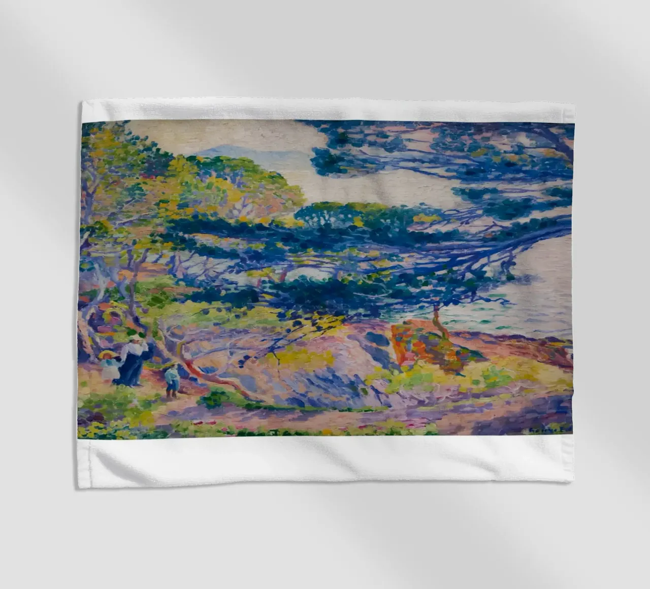 Henri-Edmond Cross Pointillist Kustlandschap Print strandhanddoek van NorwesClub