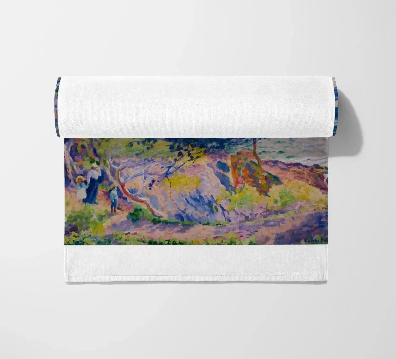 Henri-Edmond Cross Pointillist Kustlandschap Print strandhanddoek van NorwesClub