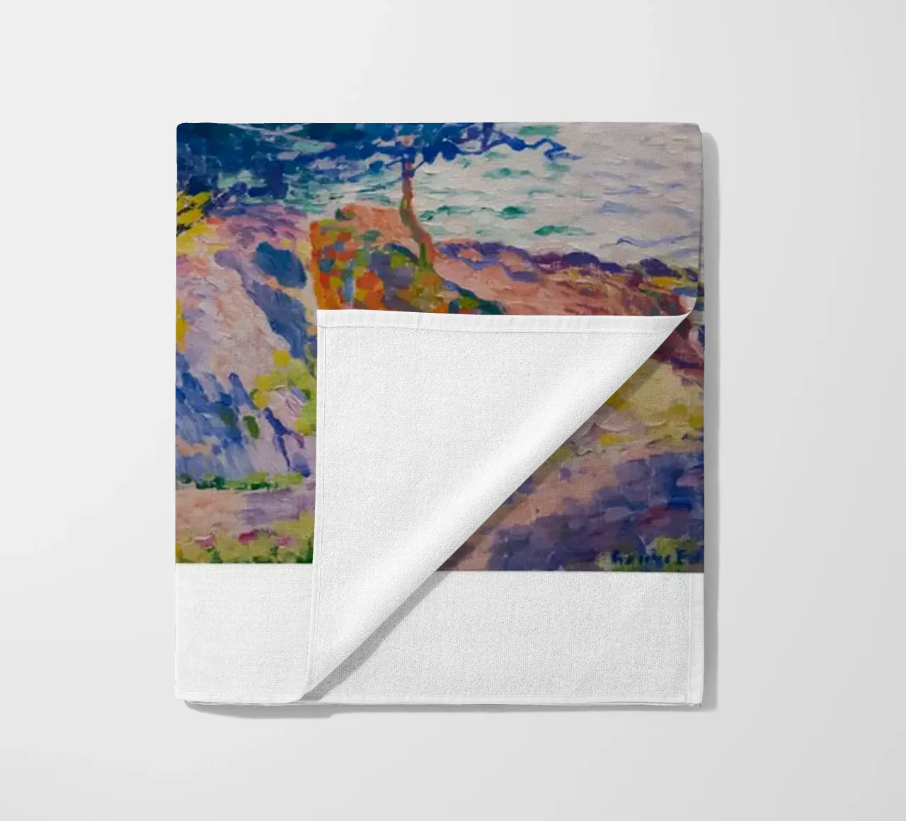 Henri-Edmond Cross Pointillist Kustlandschap Print strandhanddoek van NorwesClub