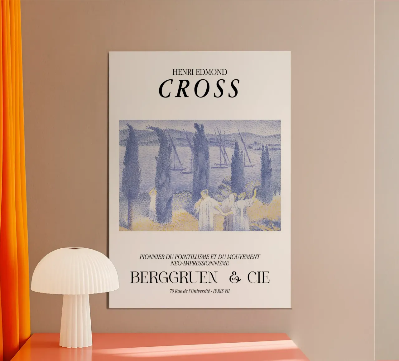 Henri-Edmond Cross Pointillist The Promenade Print alu-dibond by NorwesClub