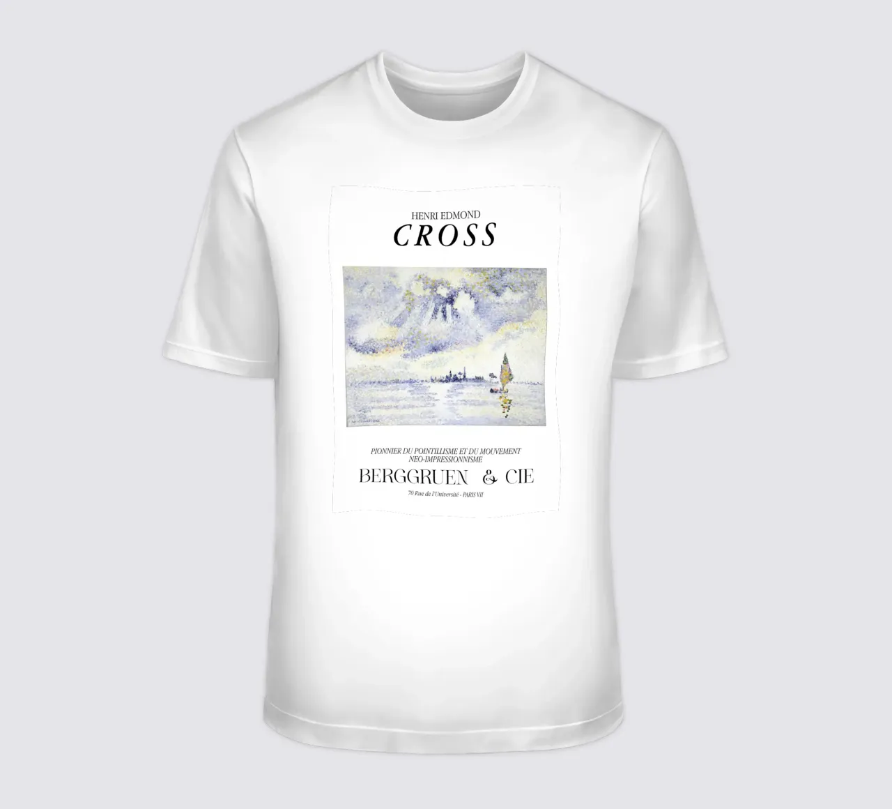 Henri-Edmond Cross Pointillist Coastal Landscape Print t-shirt by NorwesClub