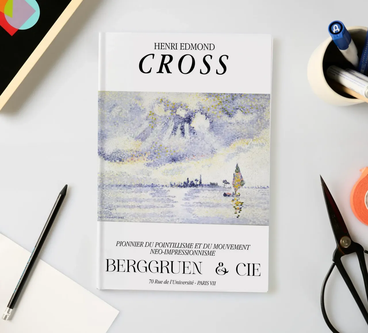 Henri-Edmond Cross Pointillist Coastal Landscape Print notebook by NorwesClub