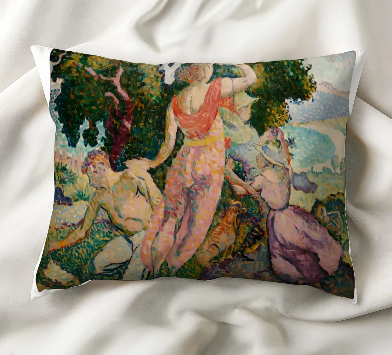 Henri-Edmond Cross Pointillist Gli Excursionisti cuscino da NorwesClub