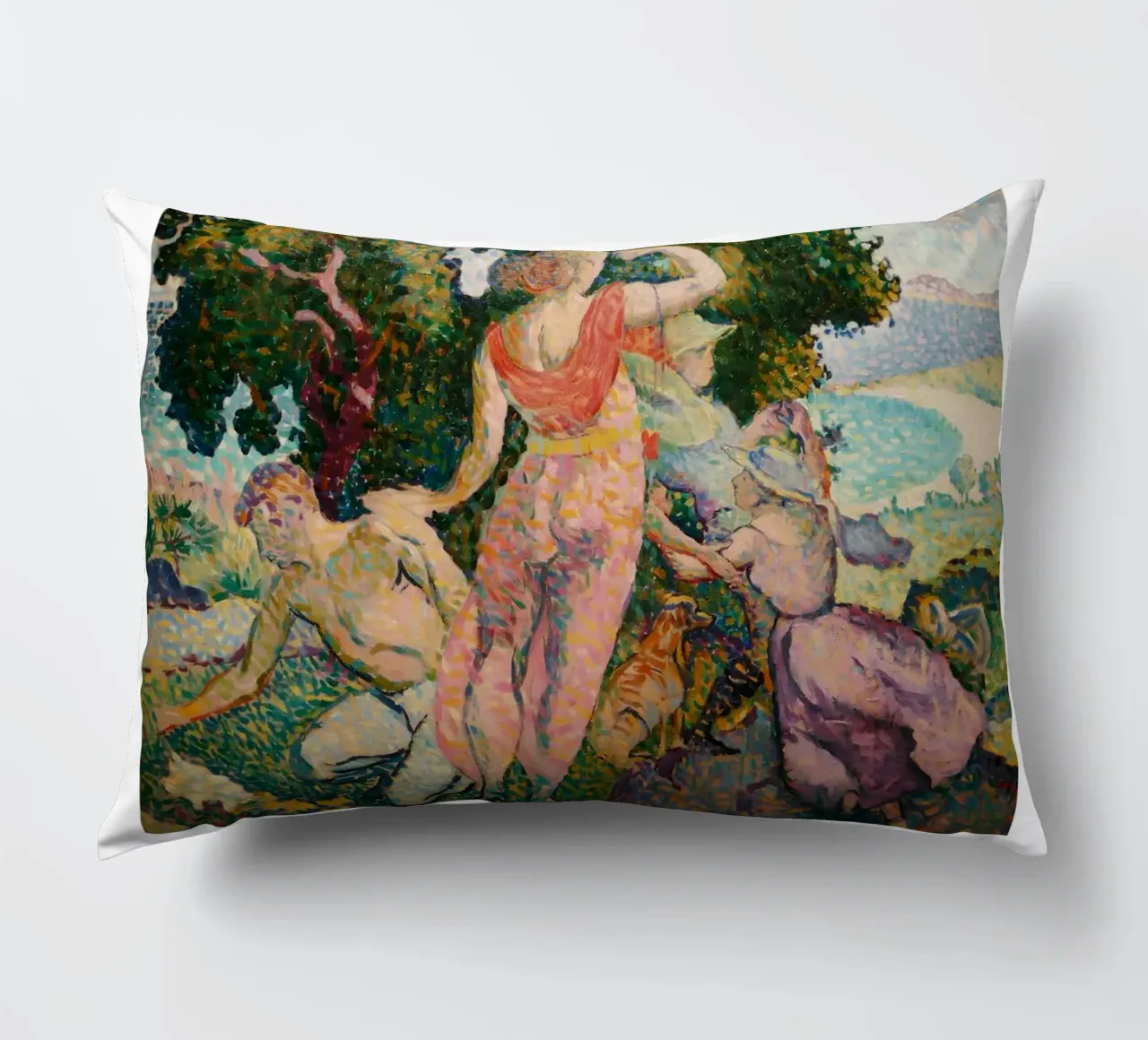 Henri-Edmond Cross Pointillist Gli Excursionisti cuscino da NorwesClub