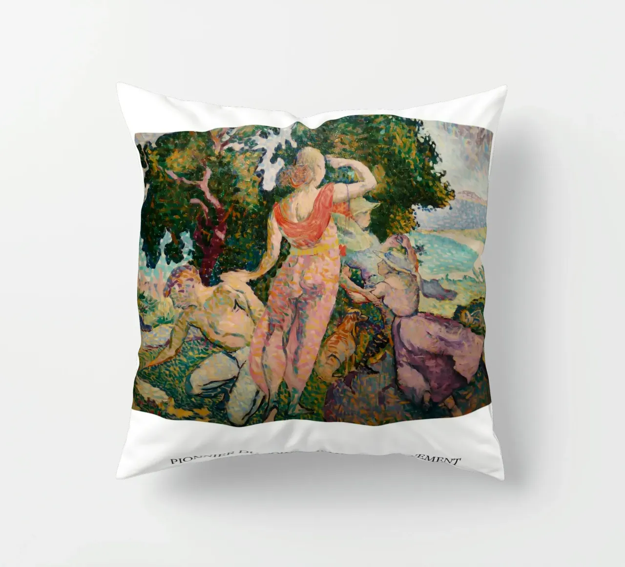 Henri-Edmond Cross Pointillist Gli Excursionisti cuscino da NorwesClub