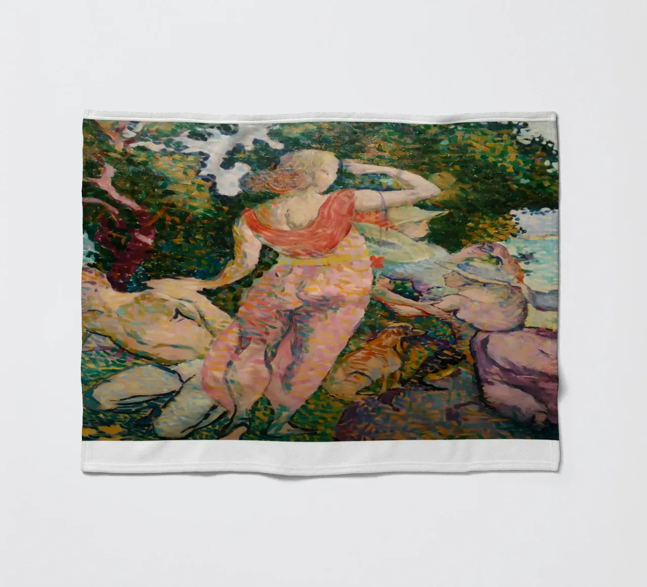 Henri-Edmond Cross Pointillist Gli Excursionisti coperta in pile da NorwesClub