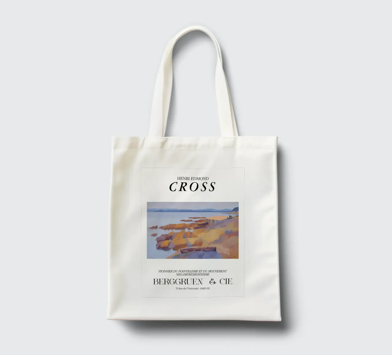 Henri-Edmond Cross Pointillist Calanque Coastal Scene tote bag by NorwesClub