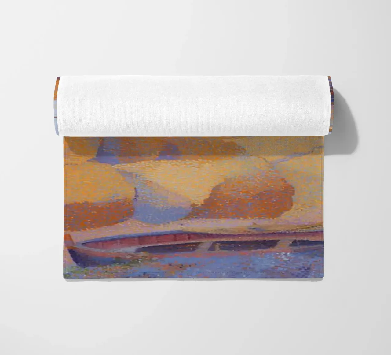 Henri-Edmond Cross Pointillist Calanque Coastal Scene beach towel by NorwesClub