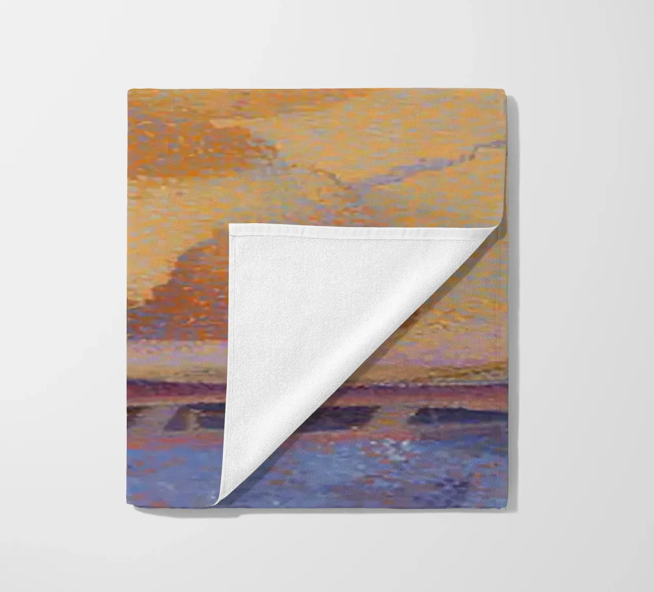 Henri-Edmond Cross Pointillist Calanque Coastal Scene beach towel by NorwesClub