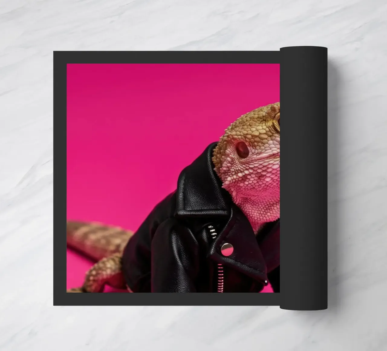 Lucertola rosa zerbino da Pawtrait Studio