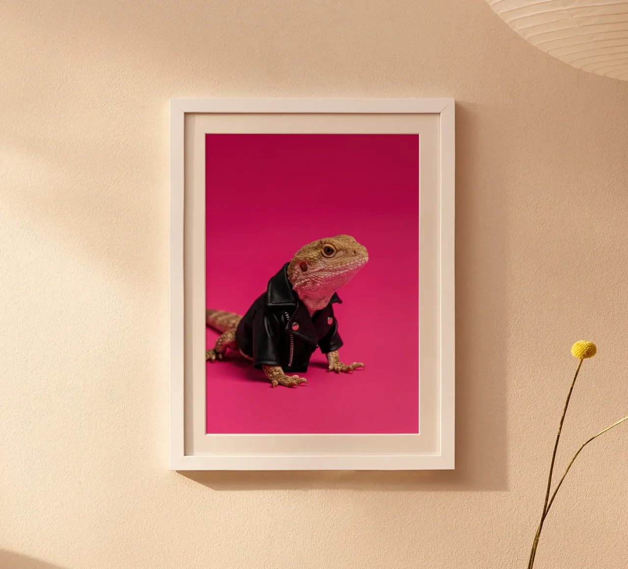 Lucertola rosa poster da Pawtrait Studio