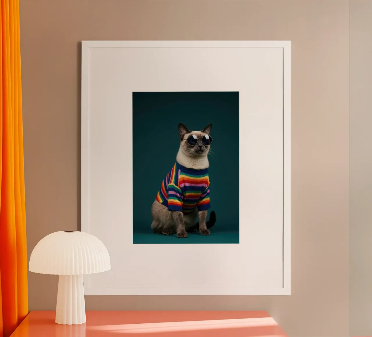 Gatto colorato poster da Pawtrait Studio