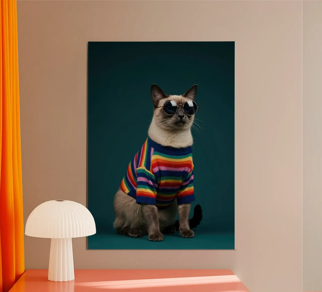 Gatto colorato poster da Pawtrait Studio