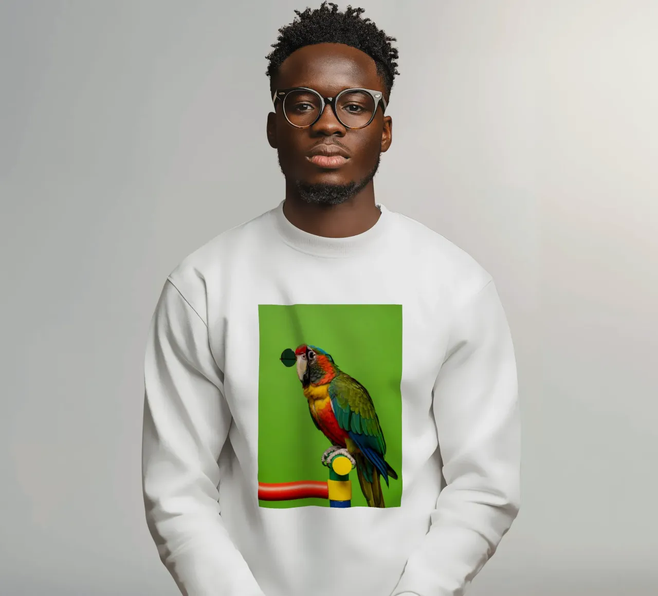 Pappagallo colorato felpa da Pawtrait Studio