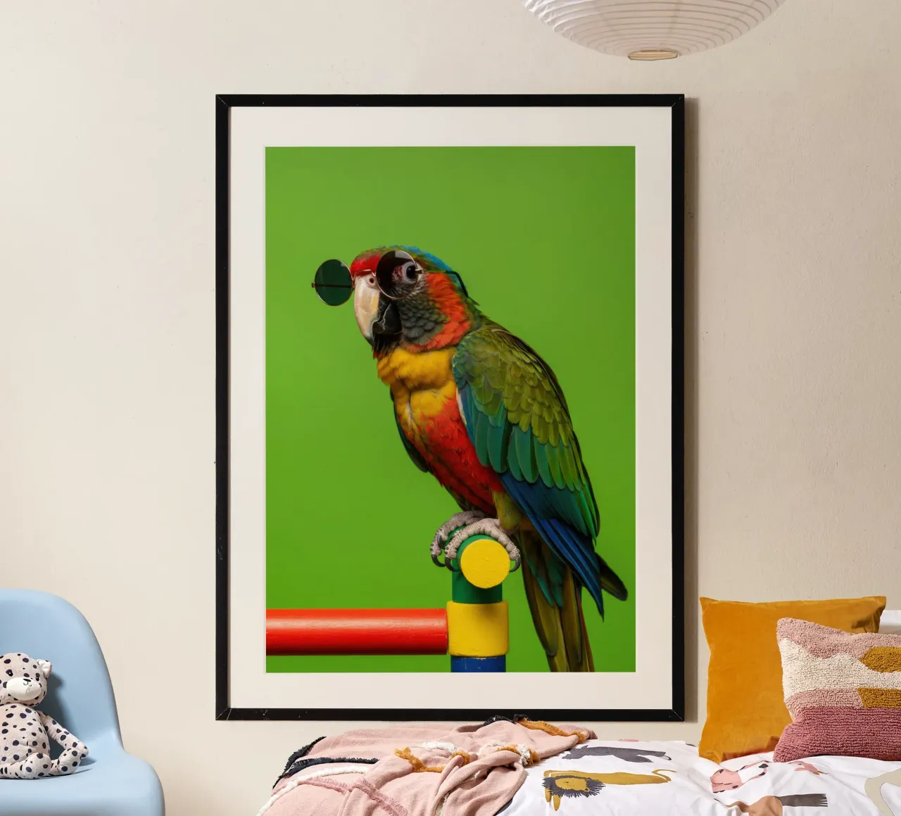 Pappagallo colorato carta hahnemühle da Pawtrait Studio