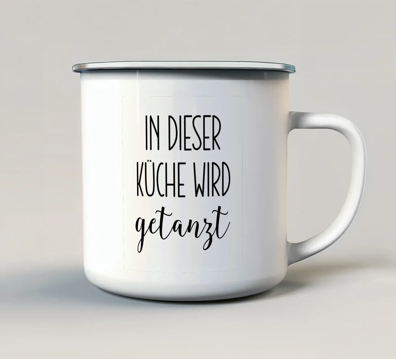 In dieser Küche wird getanzt tazza in smalto da BAINAI QUOTES