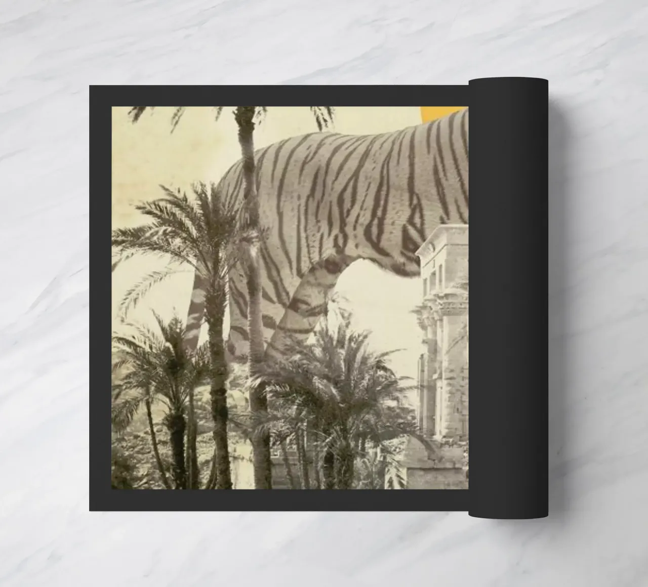 Giant Tiger In Ruins Print Big zerbino da Florent Bodart