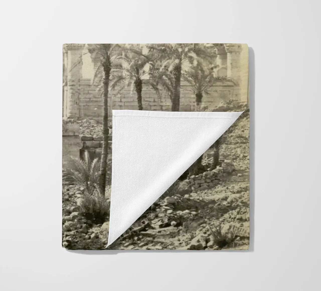 Giant Tiger In Ruins Print Big telo mare da Florent Bodart
