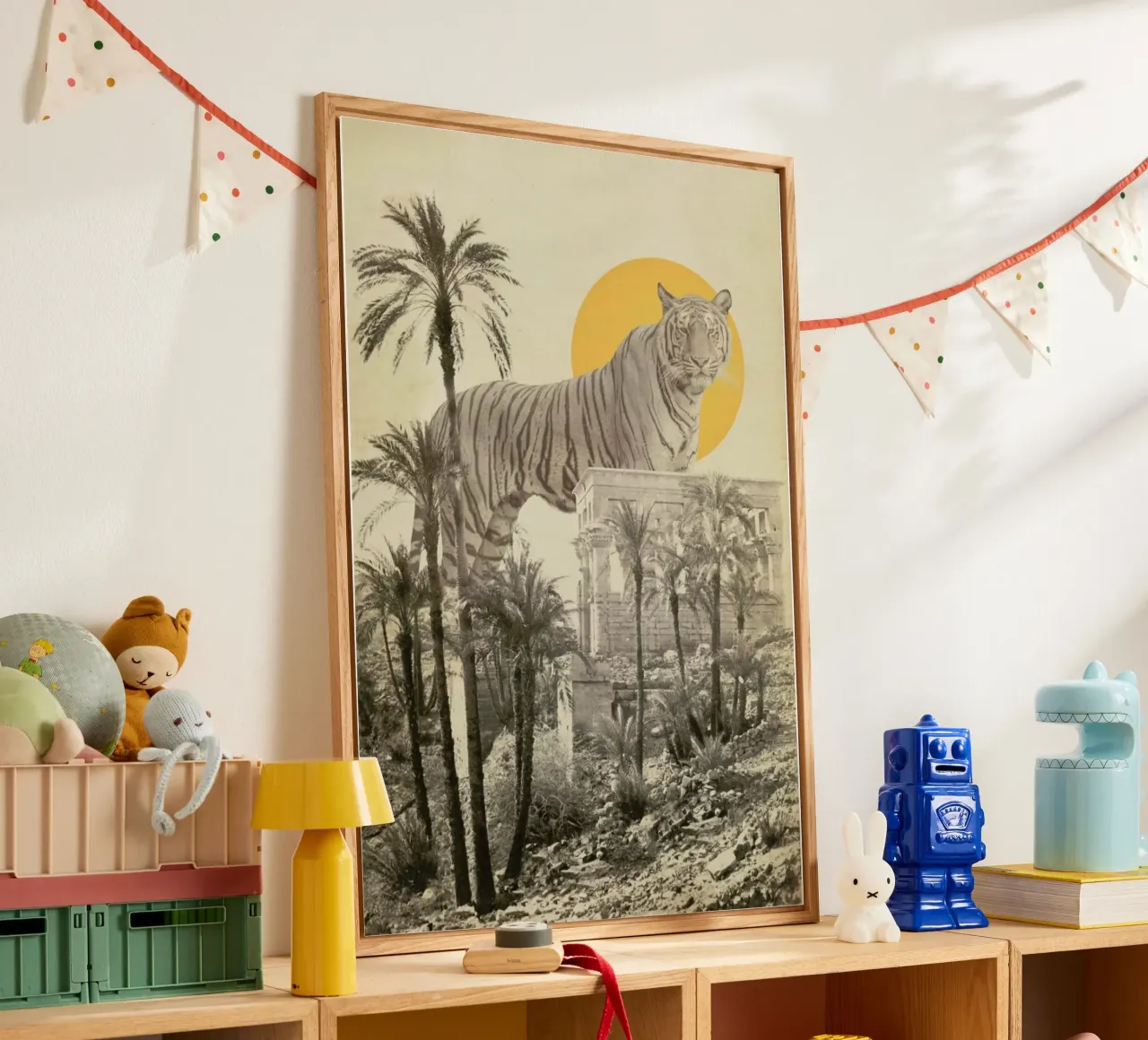 Giant Tiger In Ruins Print Big plexiglass da Florent Bodart