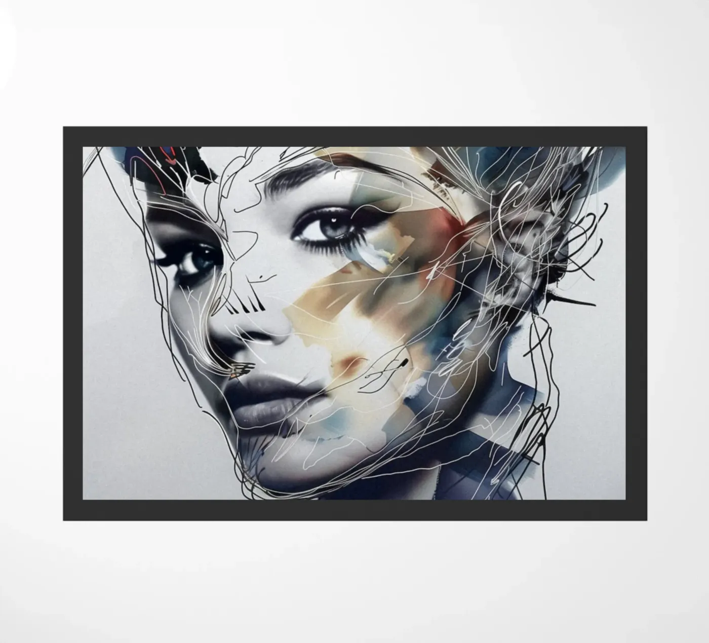 Creative facial features doormat by Carinaprint