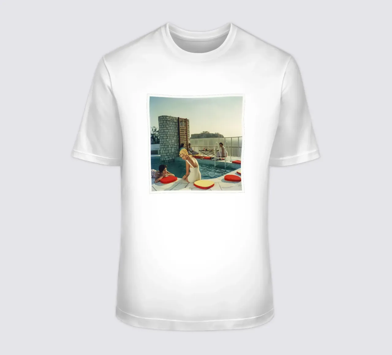 Slim Aarons Penthouse Pool t-shirt by Carinaprint