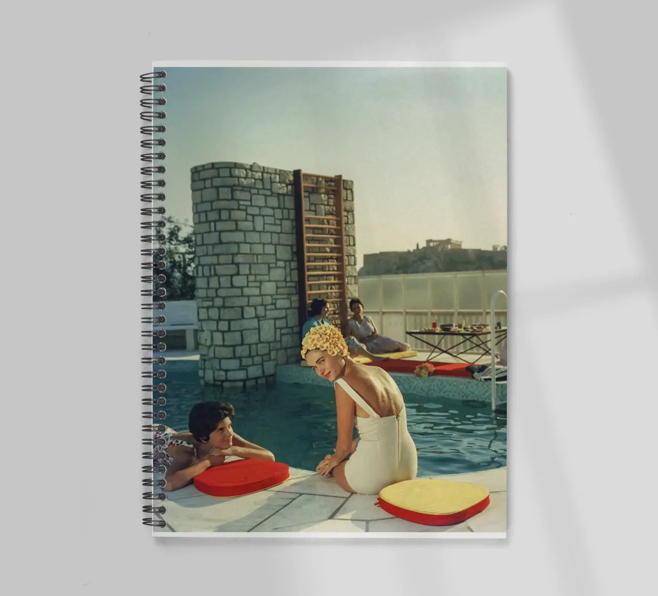 Slim Aarons Penthouse Pool spiral notebook by Carinaprint