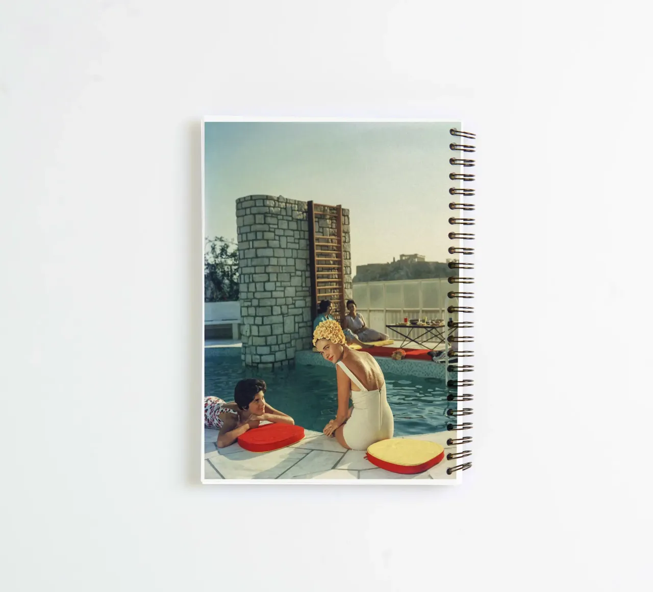 Slim Aarons Penthouse Pool spiral notebook by Carinaprint