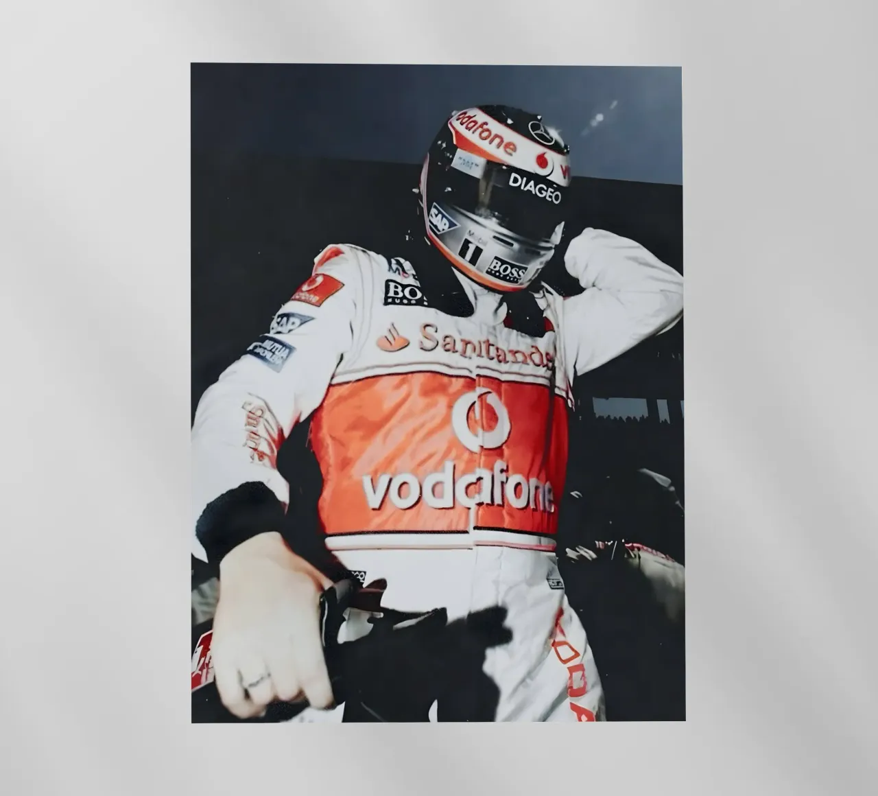 Fernando Alonso pellicola backlit da Low poly art