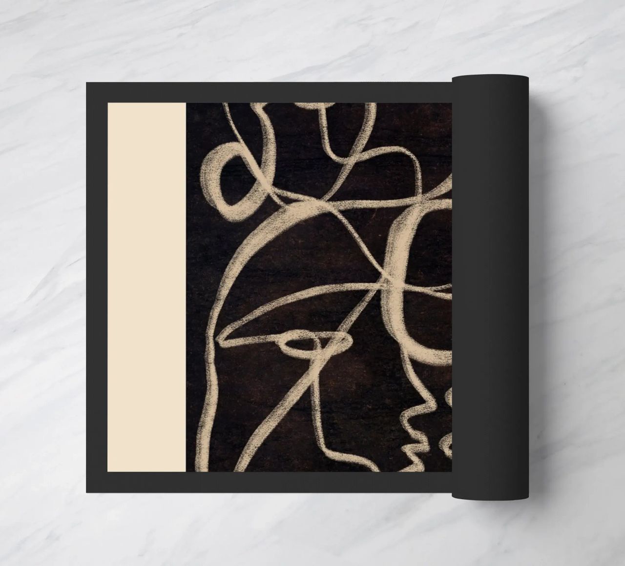 Arte lineal abstracto 208 felpudo de ThingDesign