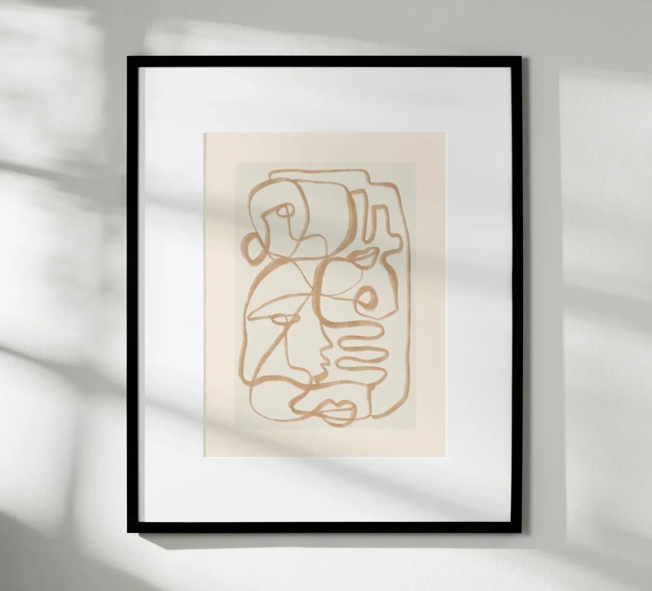 Linea astratta 207 poster con telaio in legno da ThingDesign