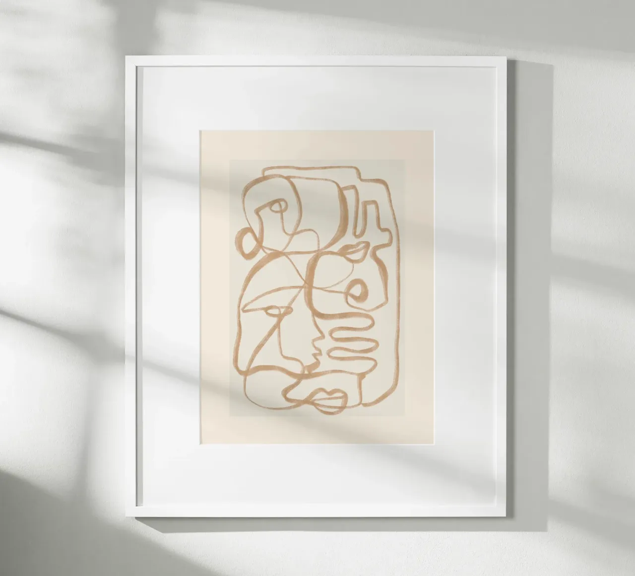Linea astratta 207 poster con telaio in legno da ThingDesign