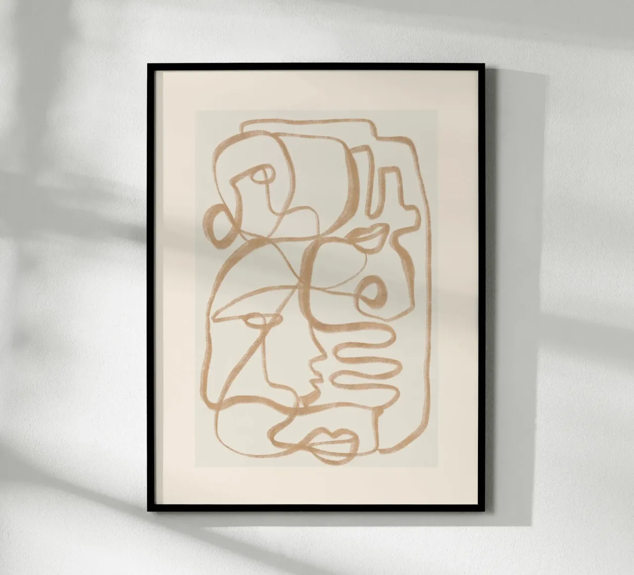 Linea astratta 207 poster con telaio in legno da ThingDesign