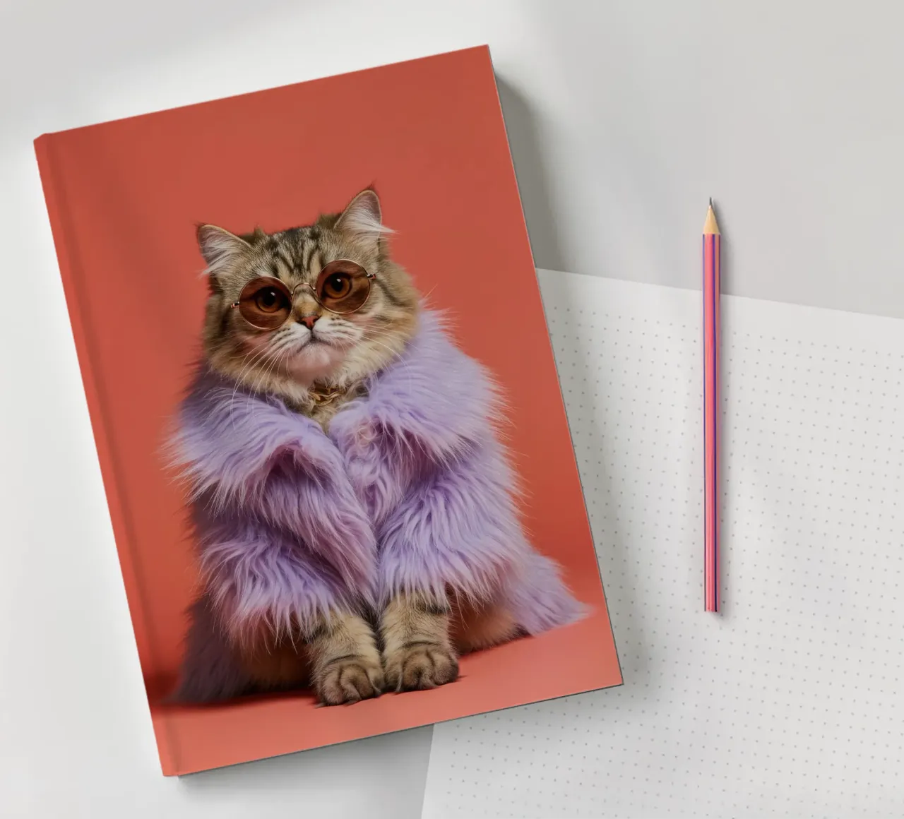Perzische Kat mode notitieboek van Pawtrait Studio