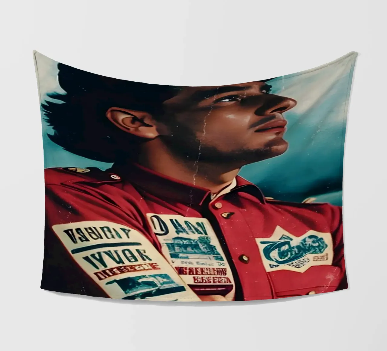 Ayrton Senna fleece blanket by Low poly art