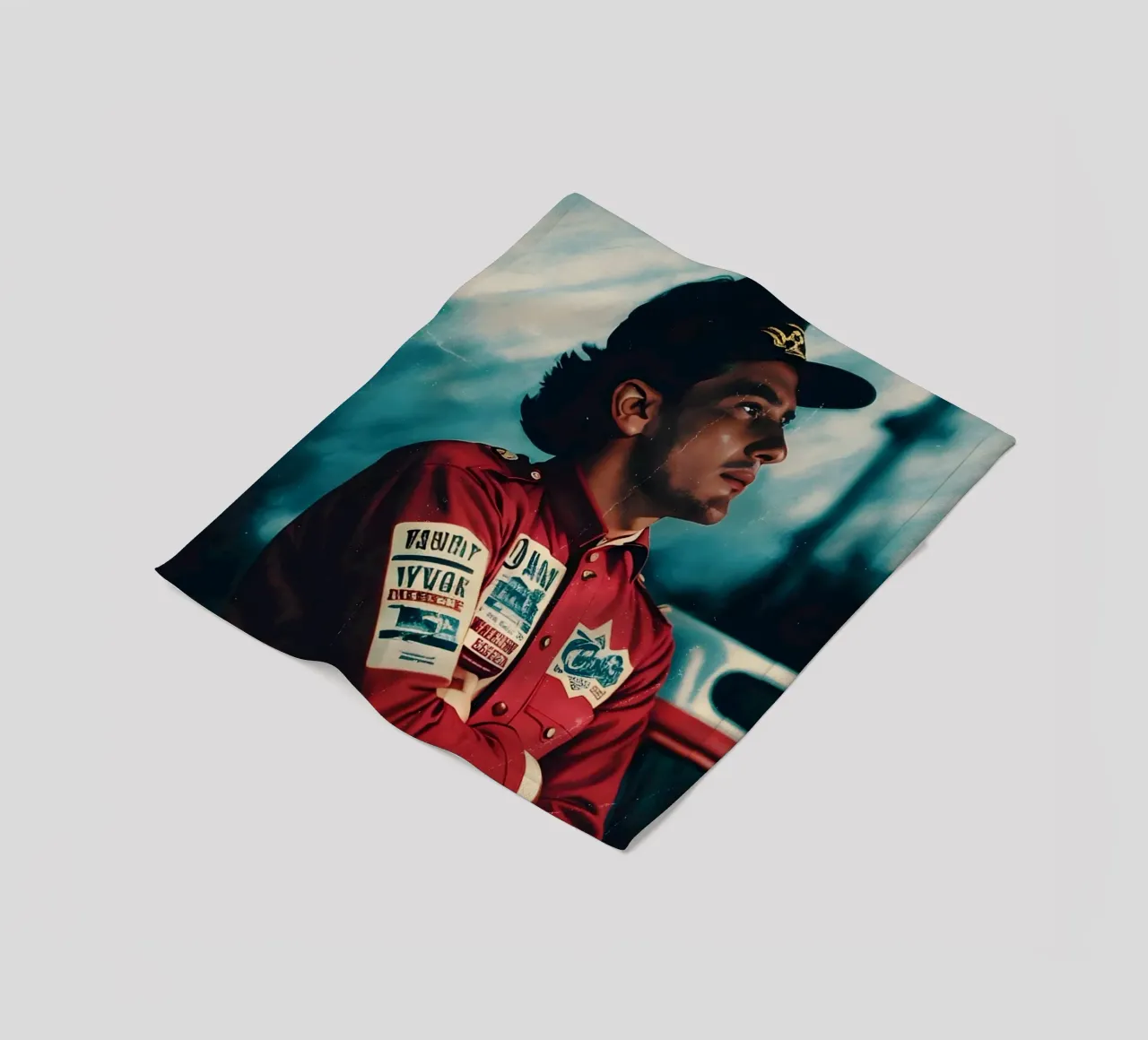 Ayrton Senna fleece blanket by Low poly art