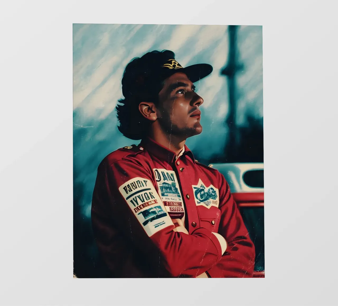 Ayrton Senna pellicola backlit da Low poly art