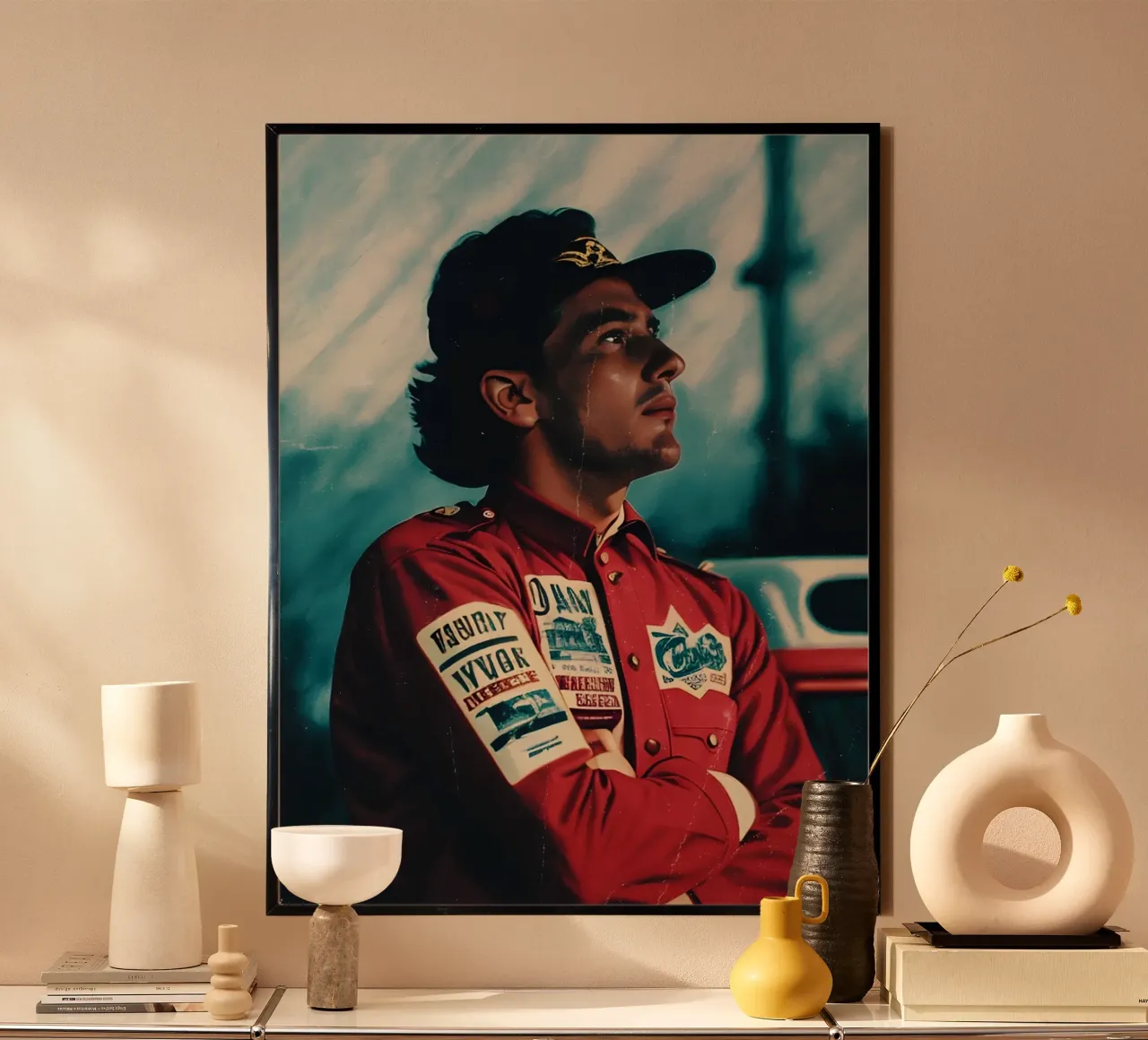 Ayrton Senna carta hahnemühle da Low poly art
