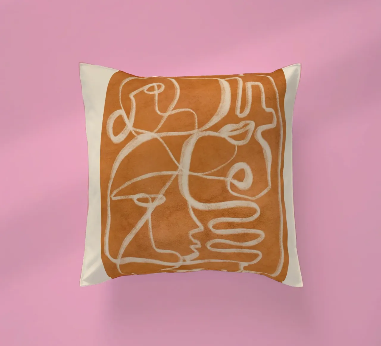 Abstract line art 205 decorative cushion by ThingDesign