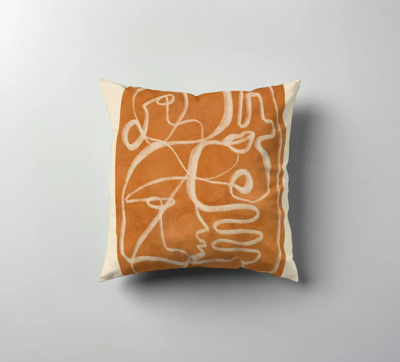 Abstract line art 205 decorative cushion by ThingDesign