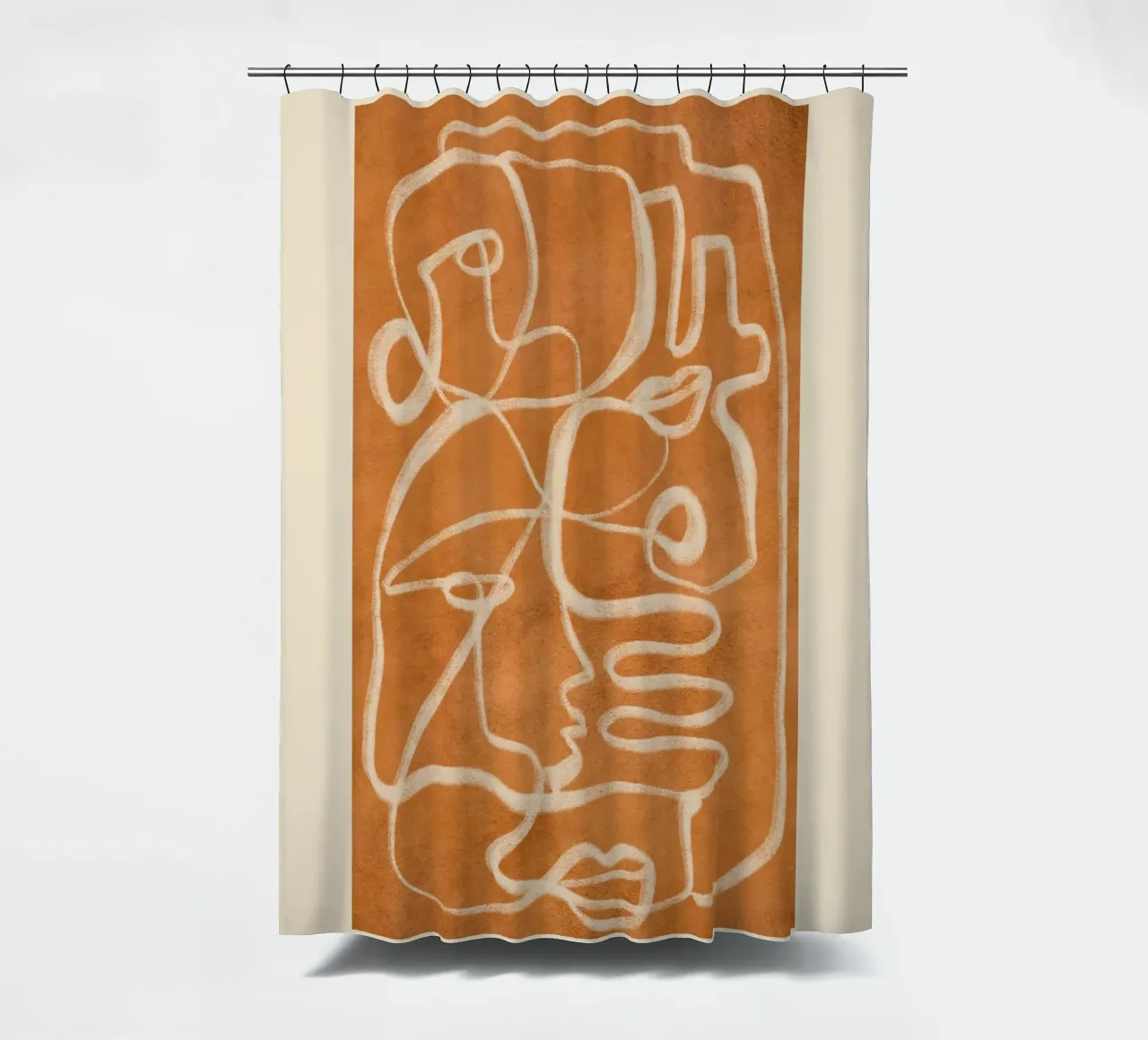 Abstrakte Linienkunst 205 Duschvorhang von ThingDesign