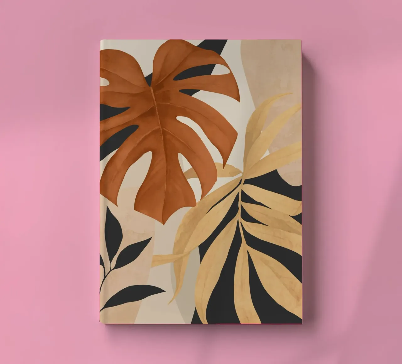 Abstract Art Tropical Leaves notebook by ThingDesign