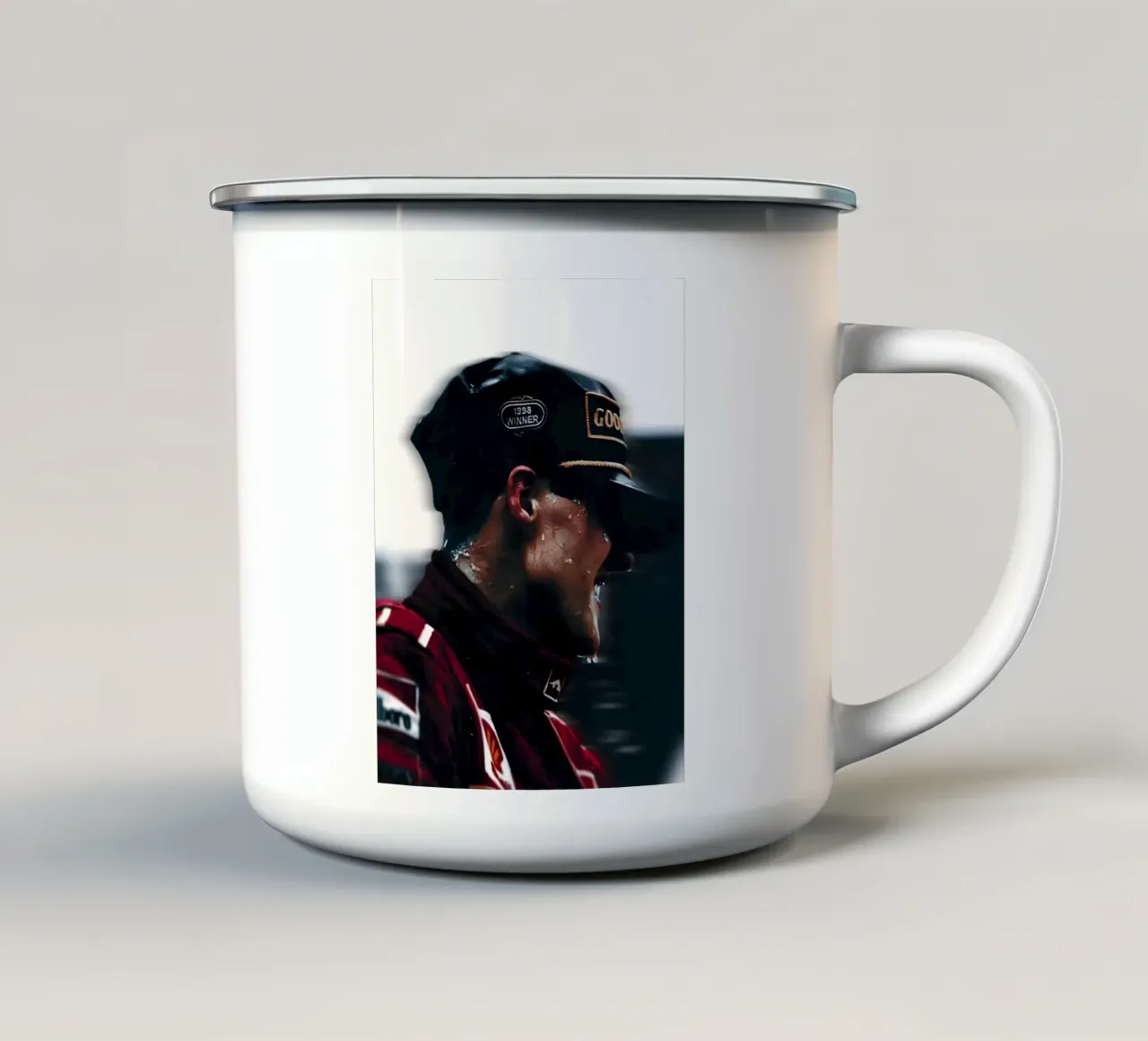 Michael Schumacher tazza in smalto da Low poly art